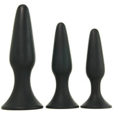 Silicone Anal Trainer Kit in Black -  Sex Toys & Adult Toys | XtoySmart Canada